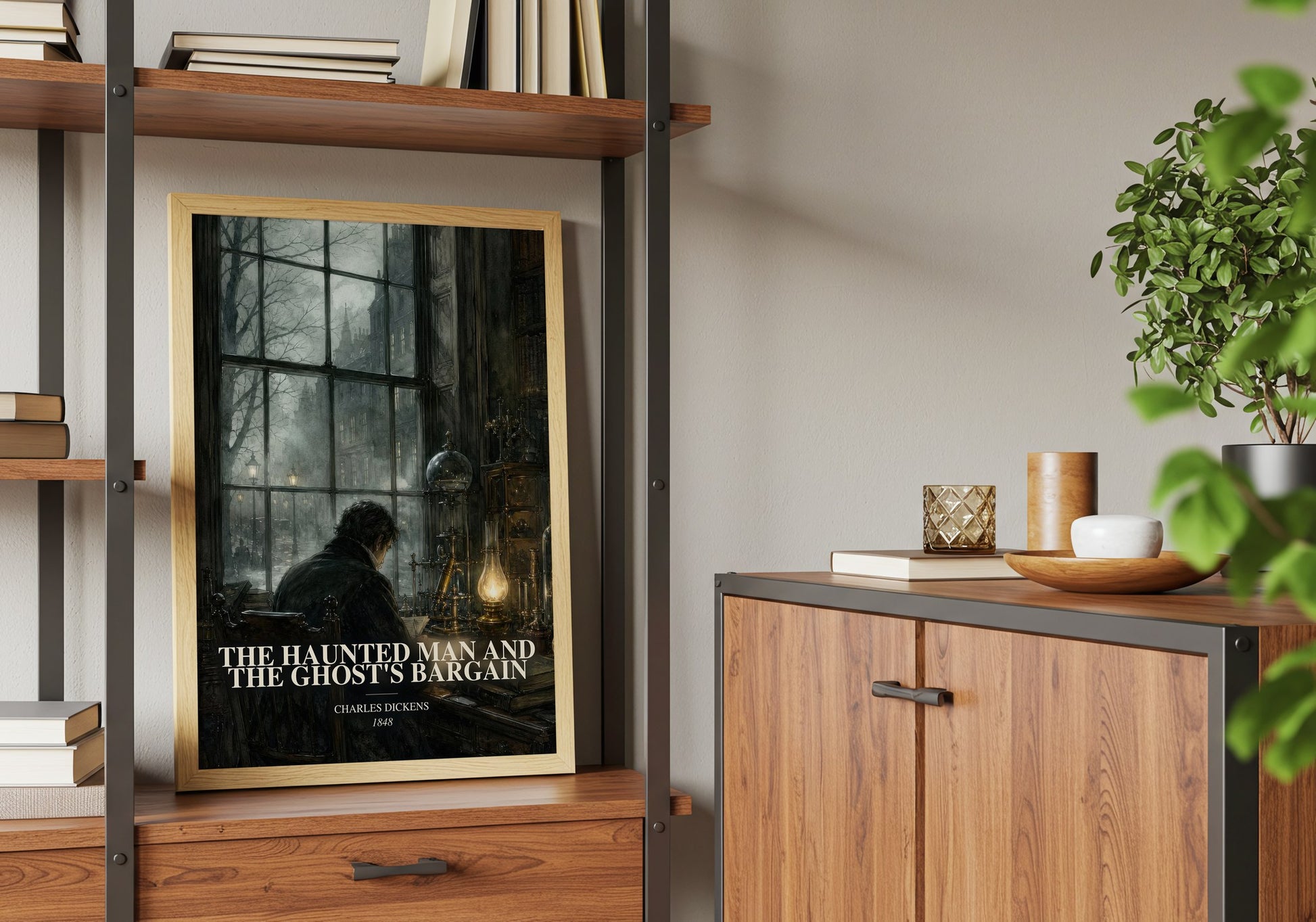 The Haunted Man And The Ghost'S Bargain book watercolour illustration paper finish options – matte satin gloss