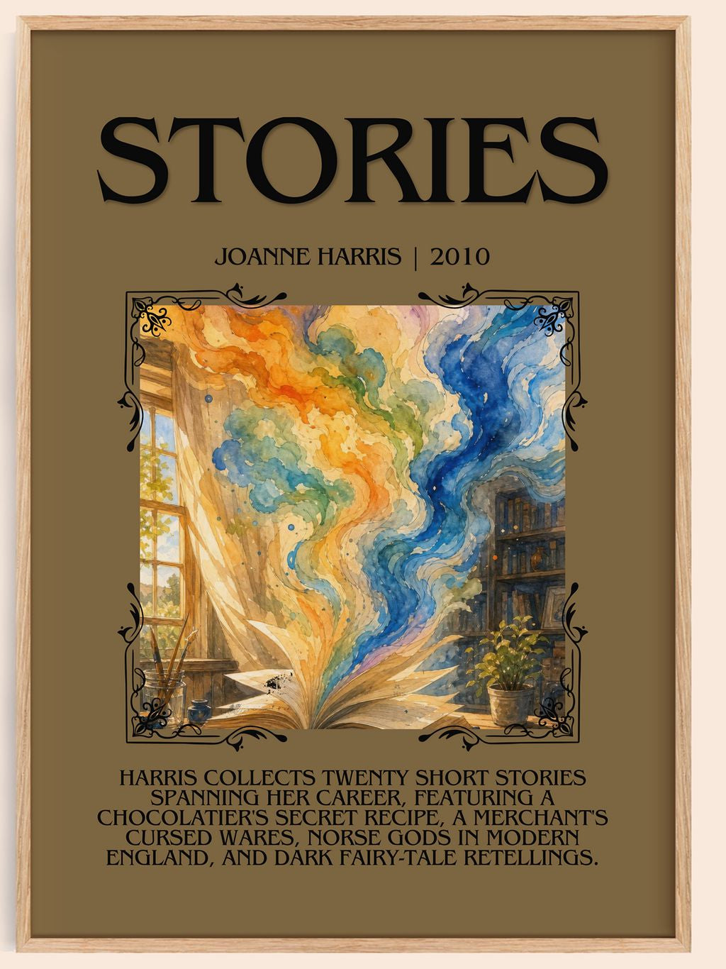 Stories Minimalist Book Poster by Joanne Harris – book poster