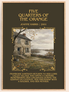 Five quarters of the orange Minimalist Book Poster by Joanne Harris – book poster