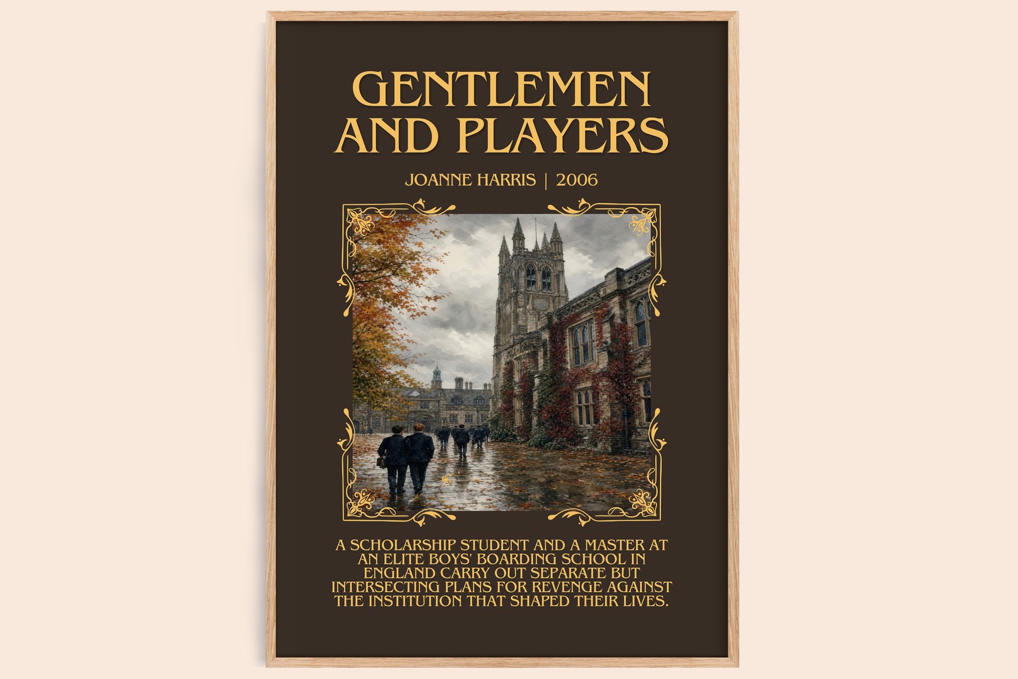 Gentlemen and players Minimalist Book Poster by Joanne Harris