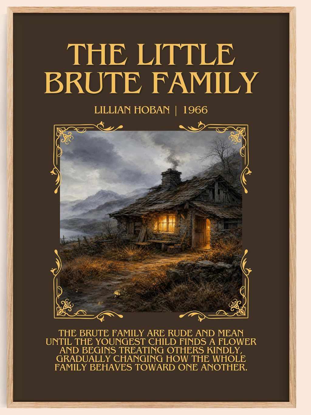 The little Brute family Minimalist Book Poster by Lillian Hoban – book poster
