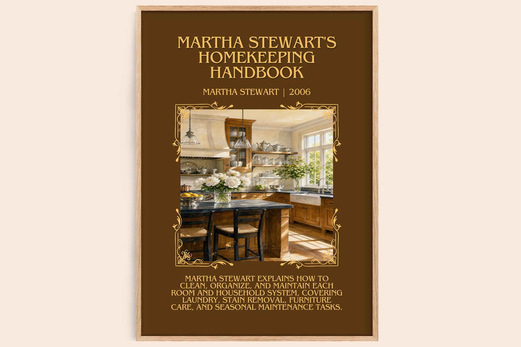 Martha Stewart's Homekeeping Handbook Minimalist Book Poster by Martha Stewart
