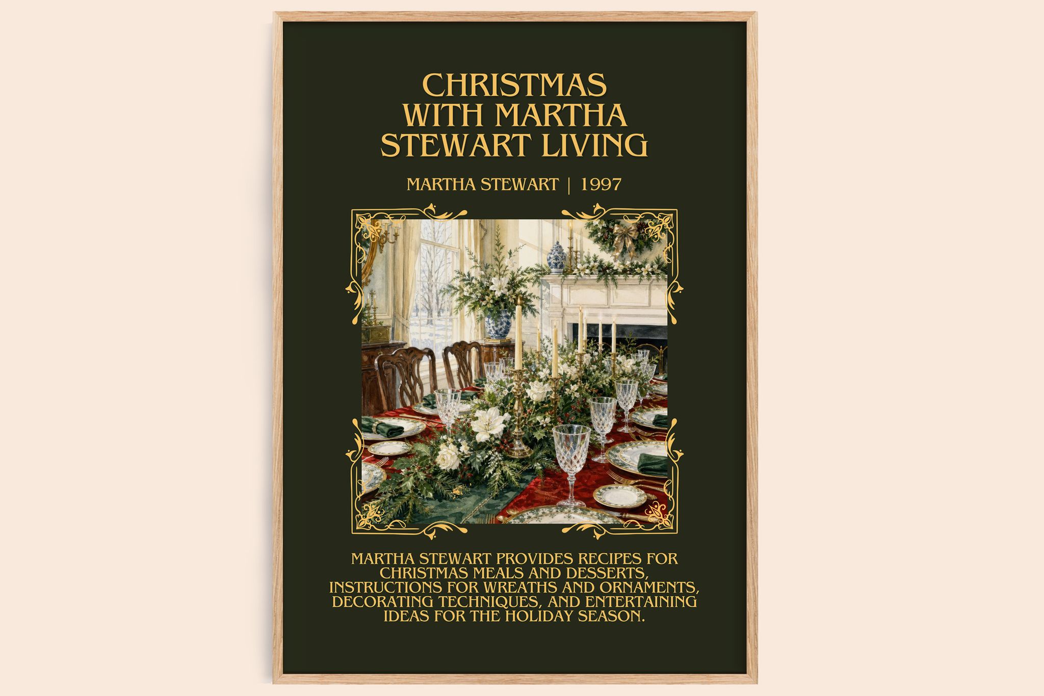Christmas with Martha Stewart living Minimalist Book Poster by Martha Stewart