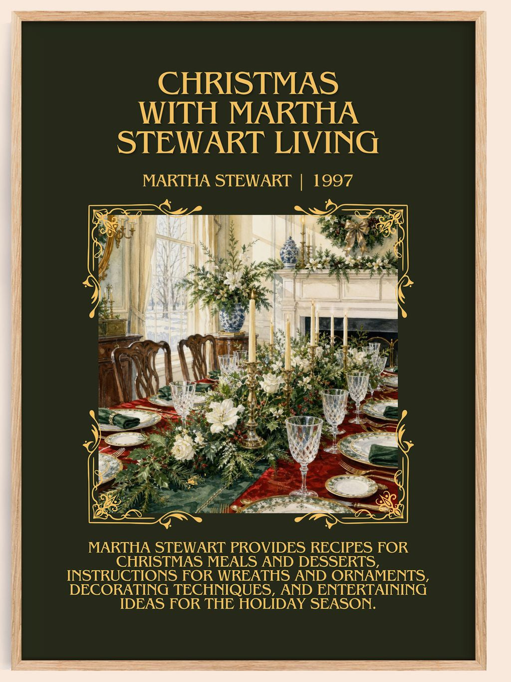 Christmas with Martha Stewart living Minimalist Book Poster by Martha Stewart – book poster