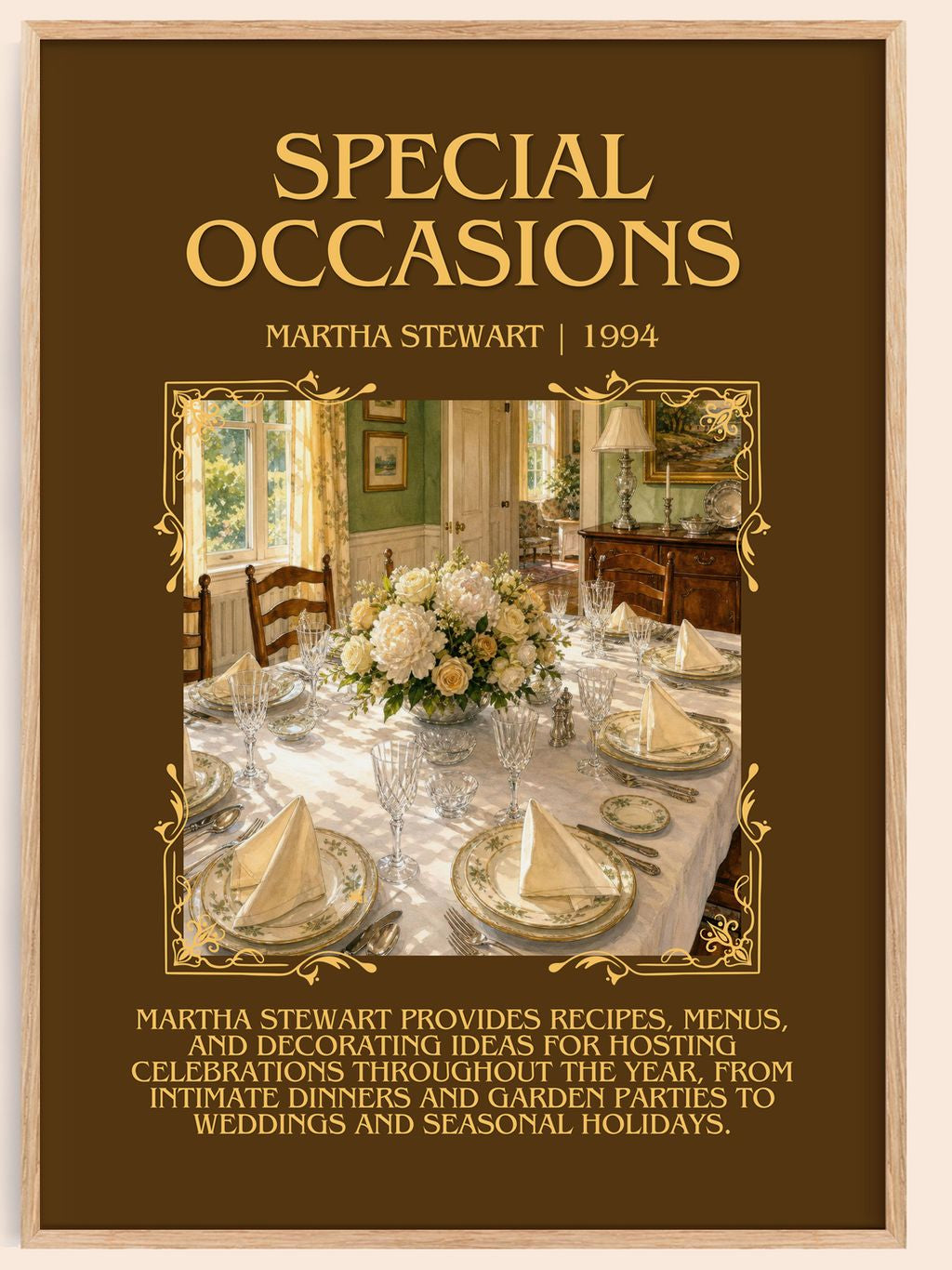 Special occasions Minimalist Book Poster by Martha Stewart – book poster