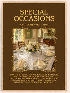 Special occasions Minimalist Book Poster by Martha Stewart – book poster
