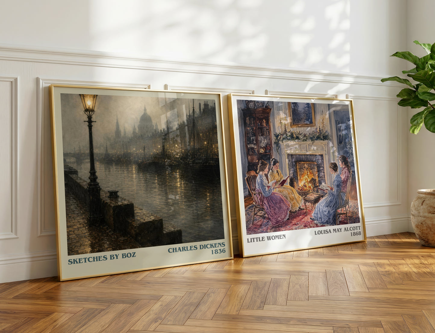 Sketches By Boz literary print on bookshelf – Charles Dickens fan gift