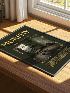 Murphy Minimalist Book Poster by Samuel Beckett – print on a sunlit desk