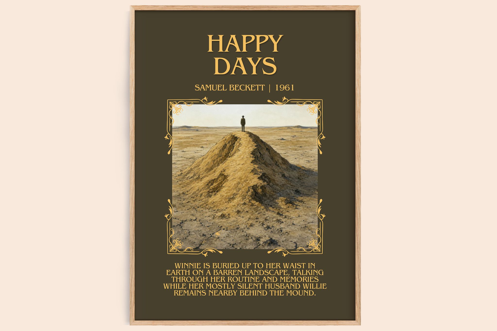 Happy days Minimalist Book Poster by Samuel Beckett