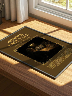 Krapp's last tape Minimalist Book Poster by Samuel Beckett – print on a sunlit desk