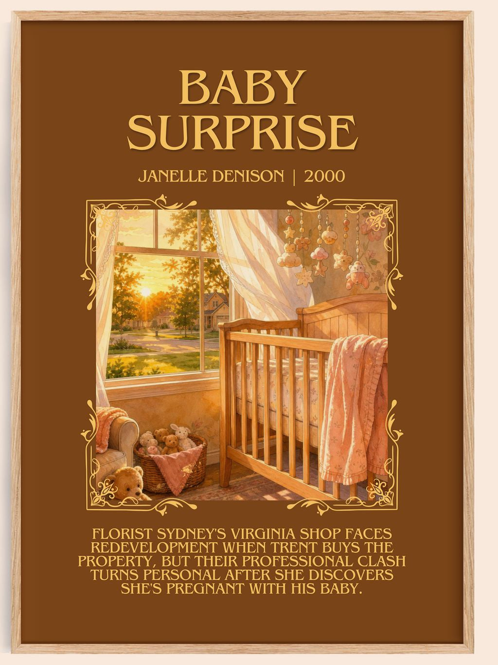 Baby Surprise Minimalist Book Poster by Janelle Denison – book poster