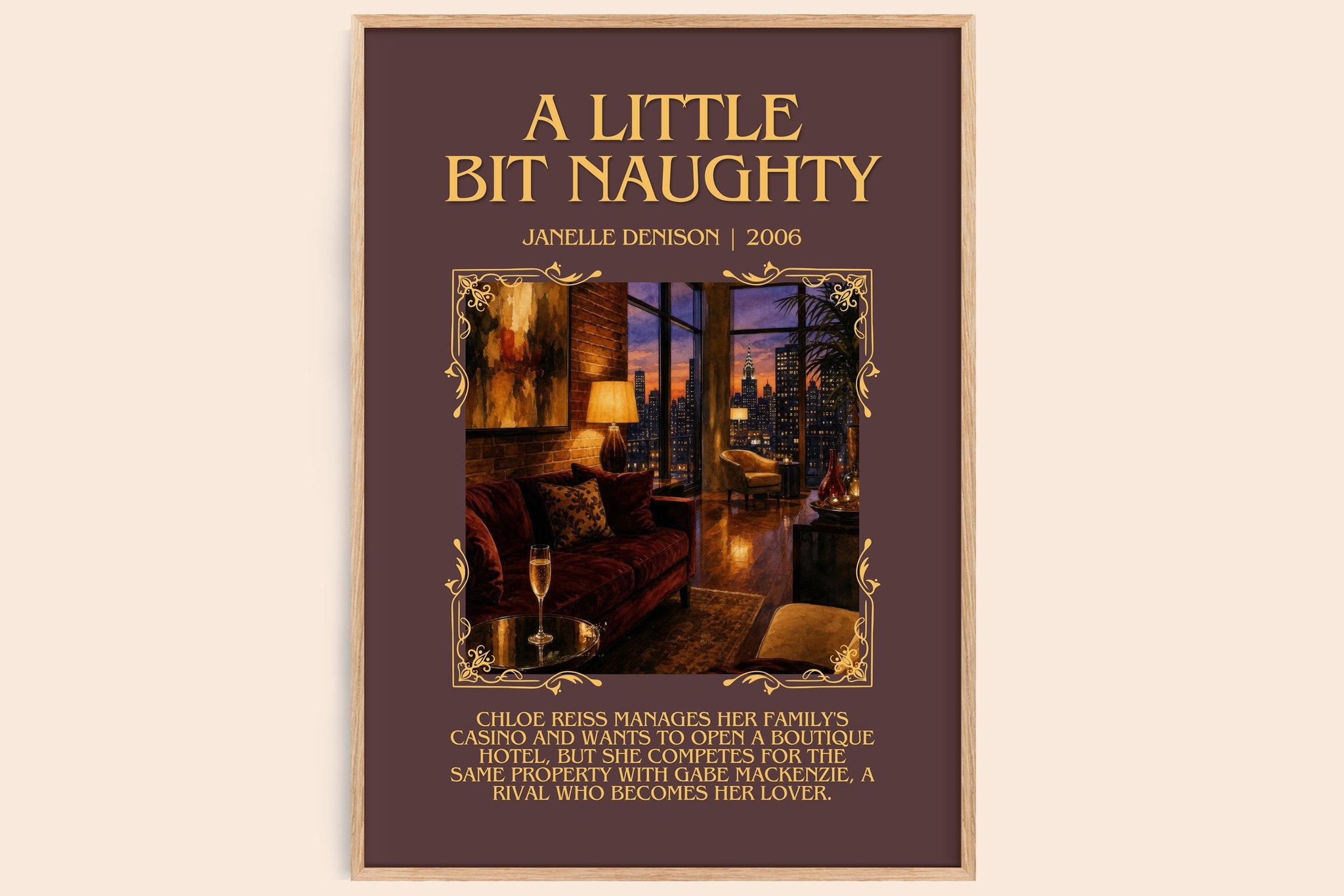 A Little Bit Naughty Minimalist Book Poster by Janelle Denison