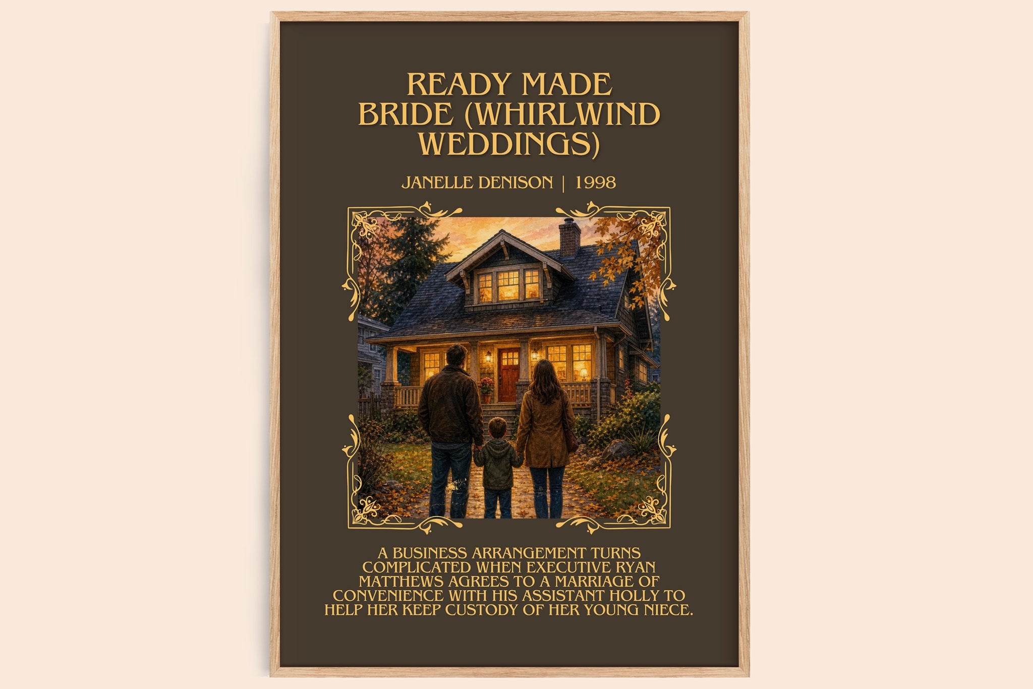 Ready Made Bride  (Whirlwind Weddings) Minimalist Book Poster by Janelle Denison