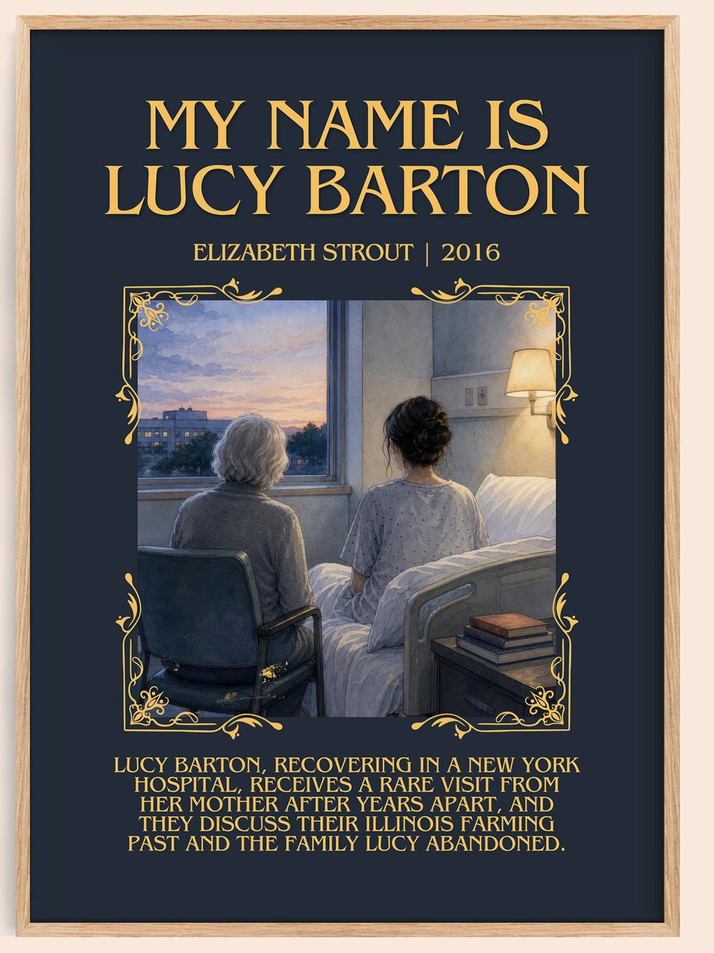 My Name is Lucy Barton Minimalist Book Poster by Elizabeth Strout – book poster