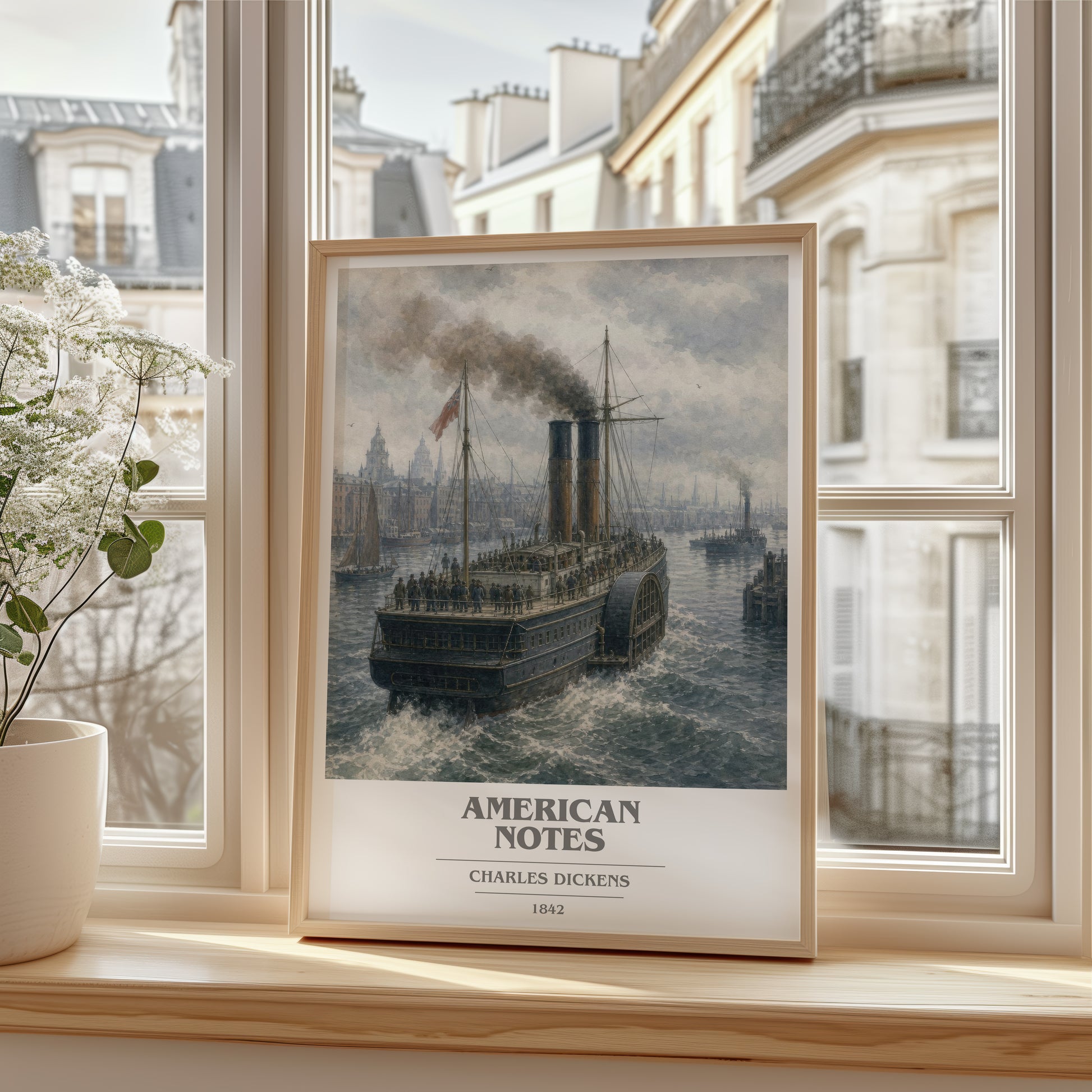 American Notes book cover poster colour and style options – Charles Dickens book art