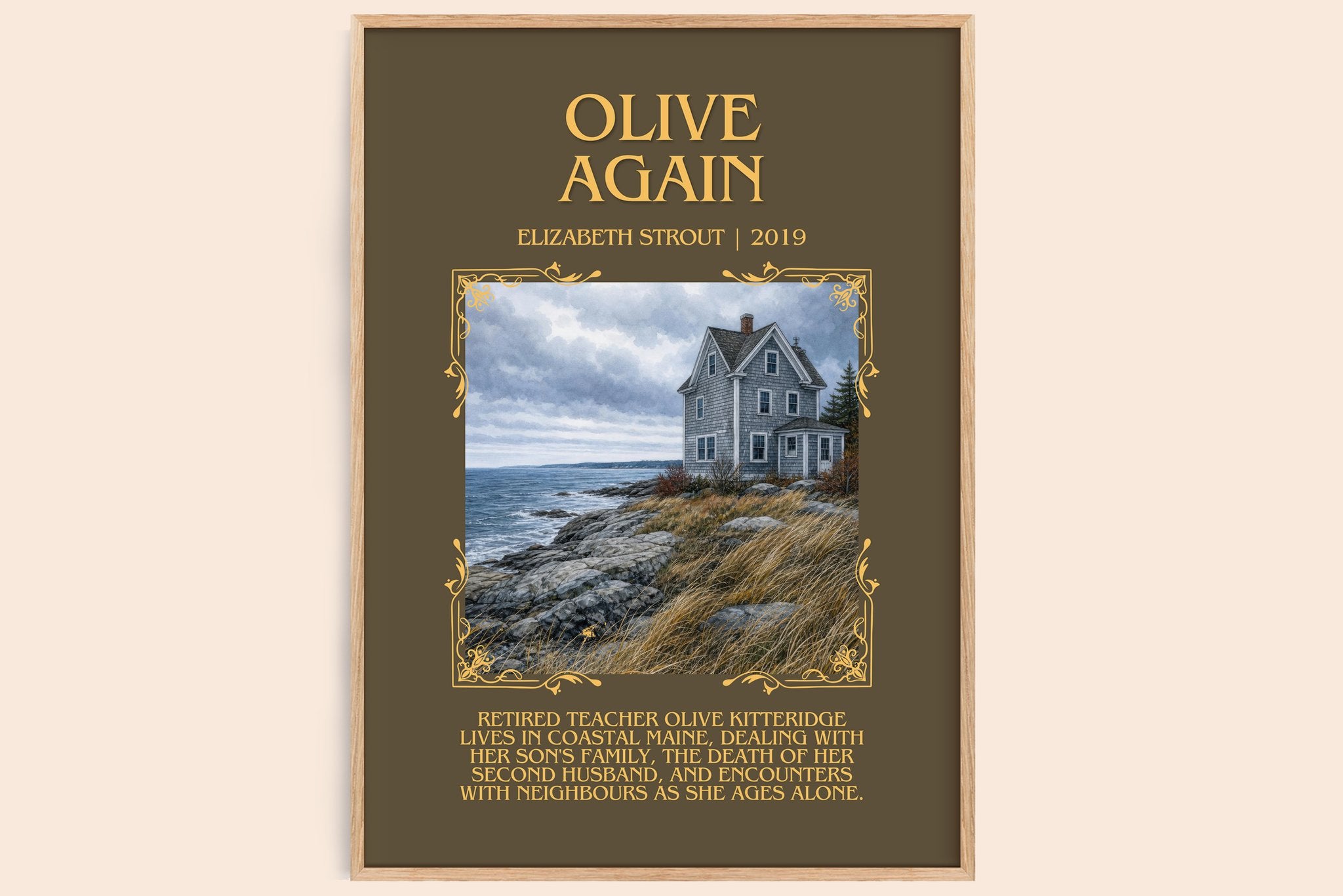 Olive Again Minimalist Book Poster by Elizabeth Strout