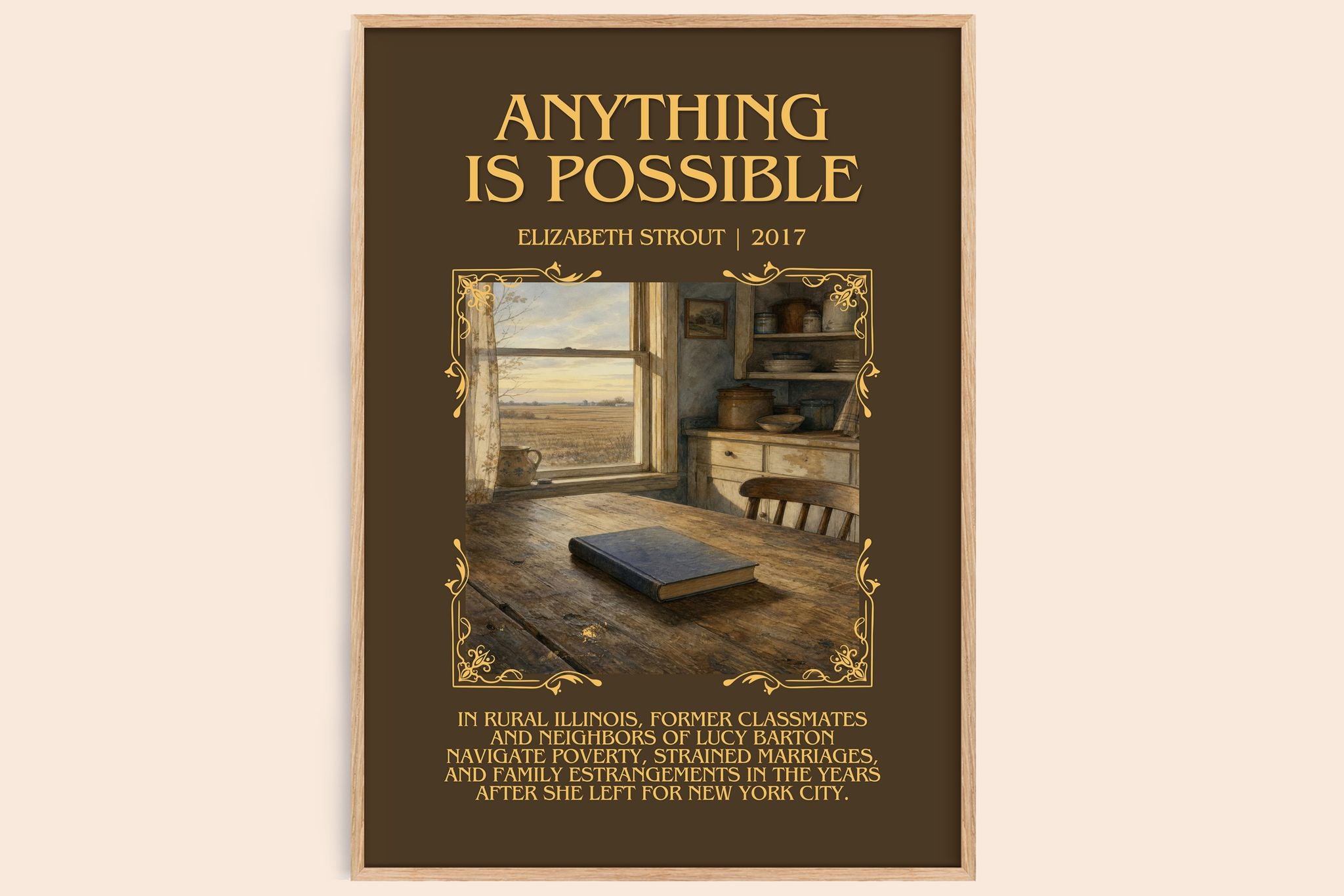 Anything is possible Minimalist Book Poster by Elizabeth Strout