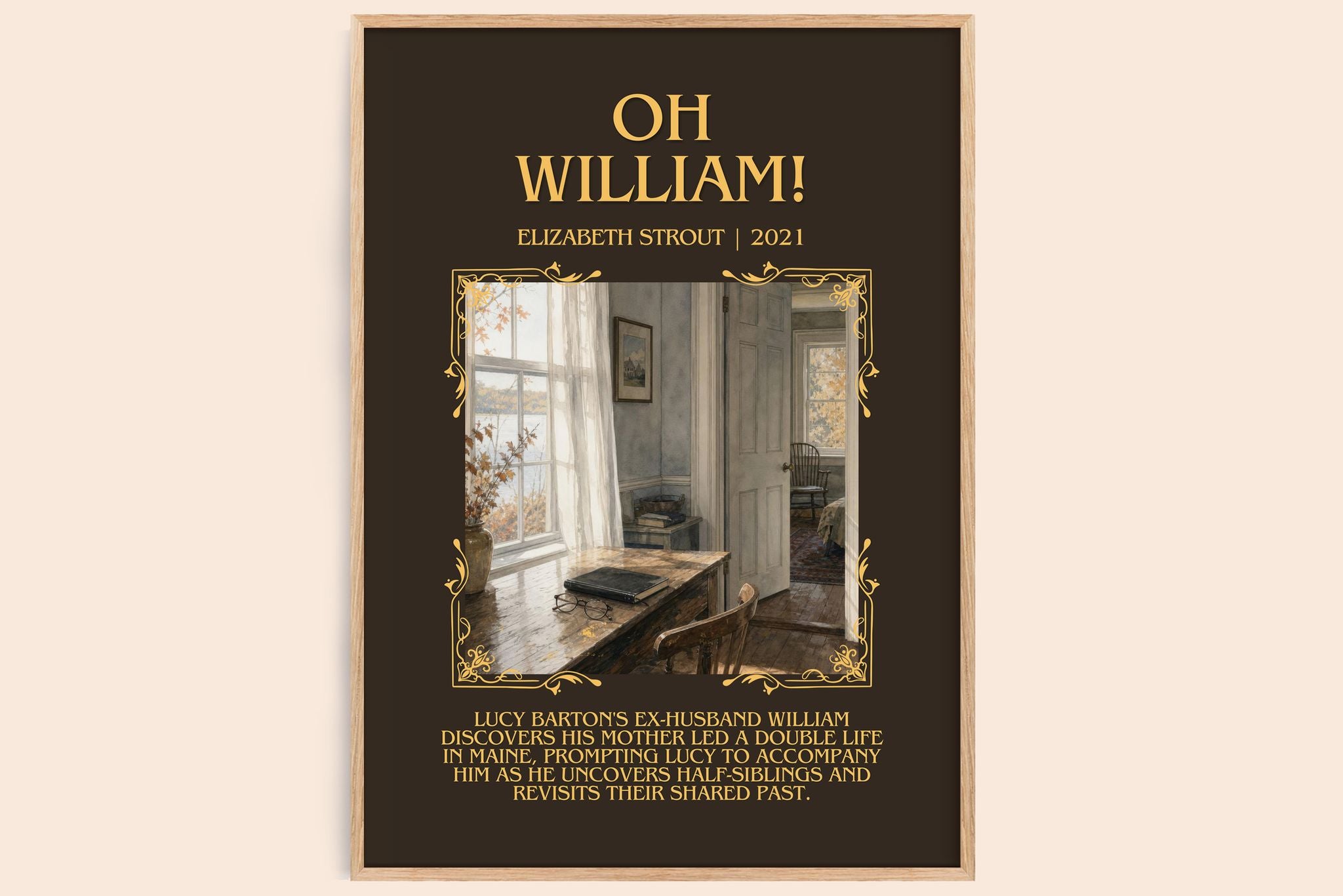 Oh William! Minimalist Book Poster by Elizabeth Strout