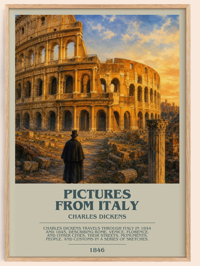 Pictures From Italy Bookish Wall Art by Charles Dickens