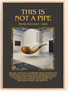 This Is Not a Pipe Minimalist Book Poster by Michel Foucault – book poster