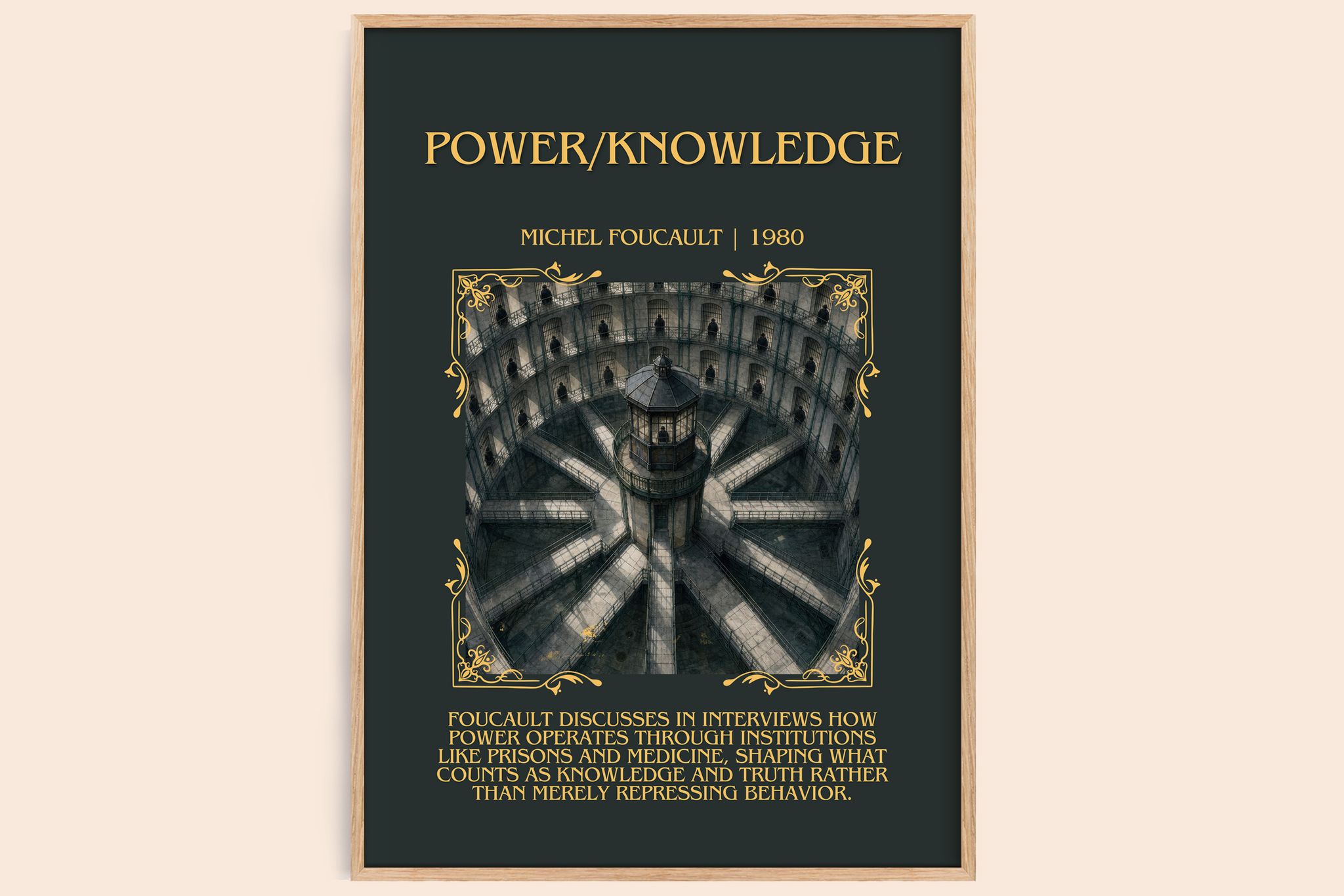Power/knowledge Minimalist Book Poster by Michel Foucault