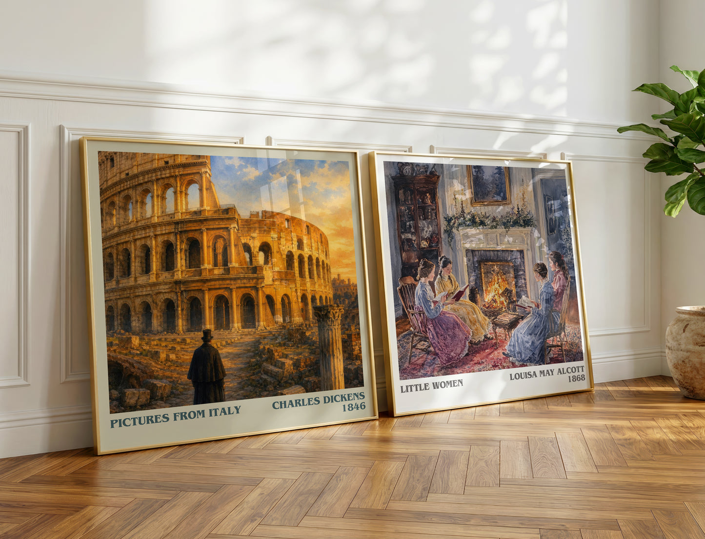 Pictures From Italy literary print on bookshelf – Charles Dickens fan gift