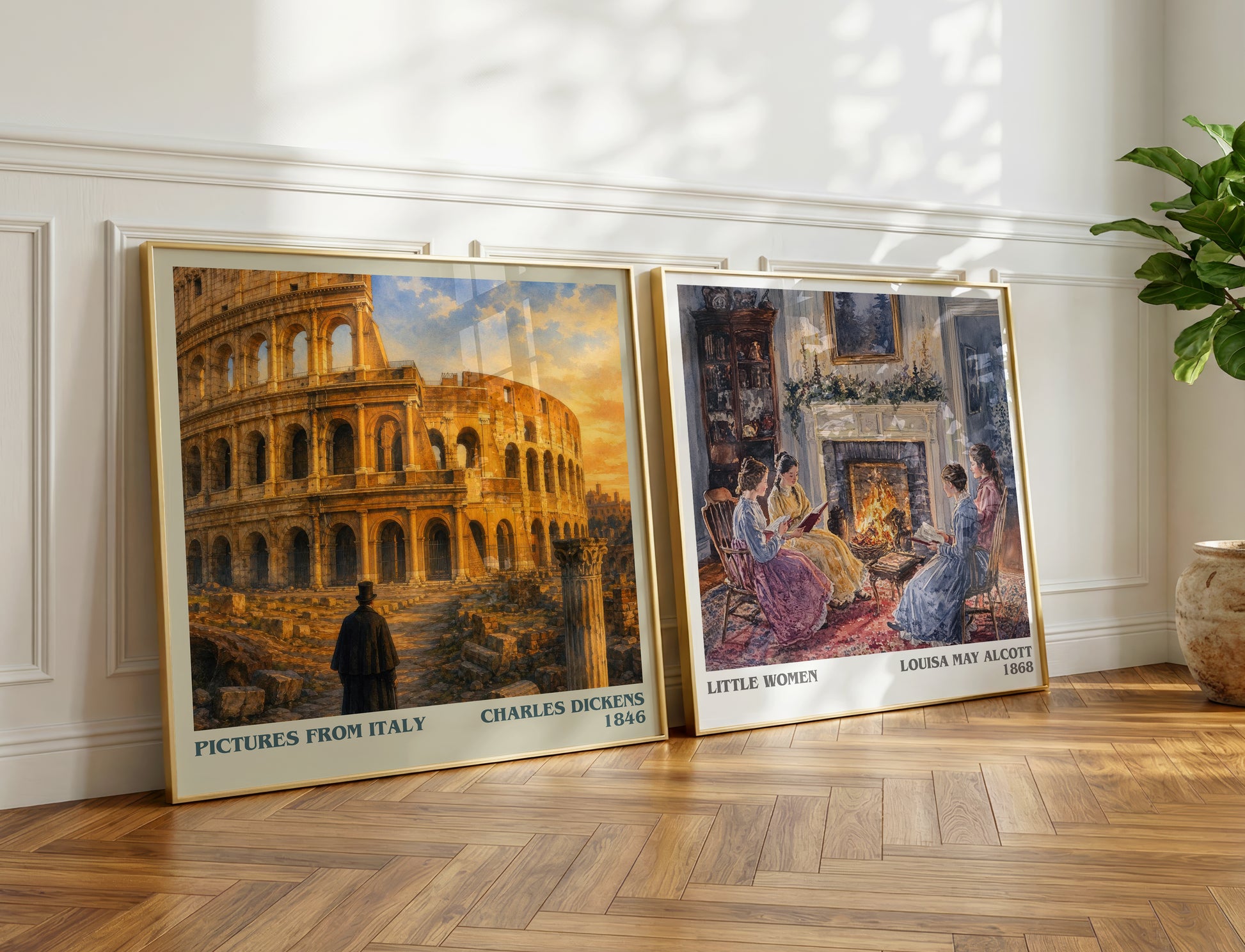 Pictures From Italy literary print on bookshelf – Charles Dickens fan gift