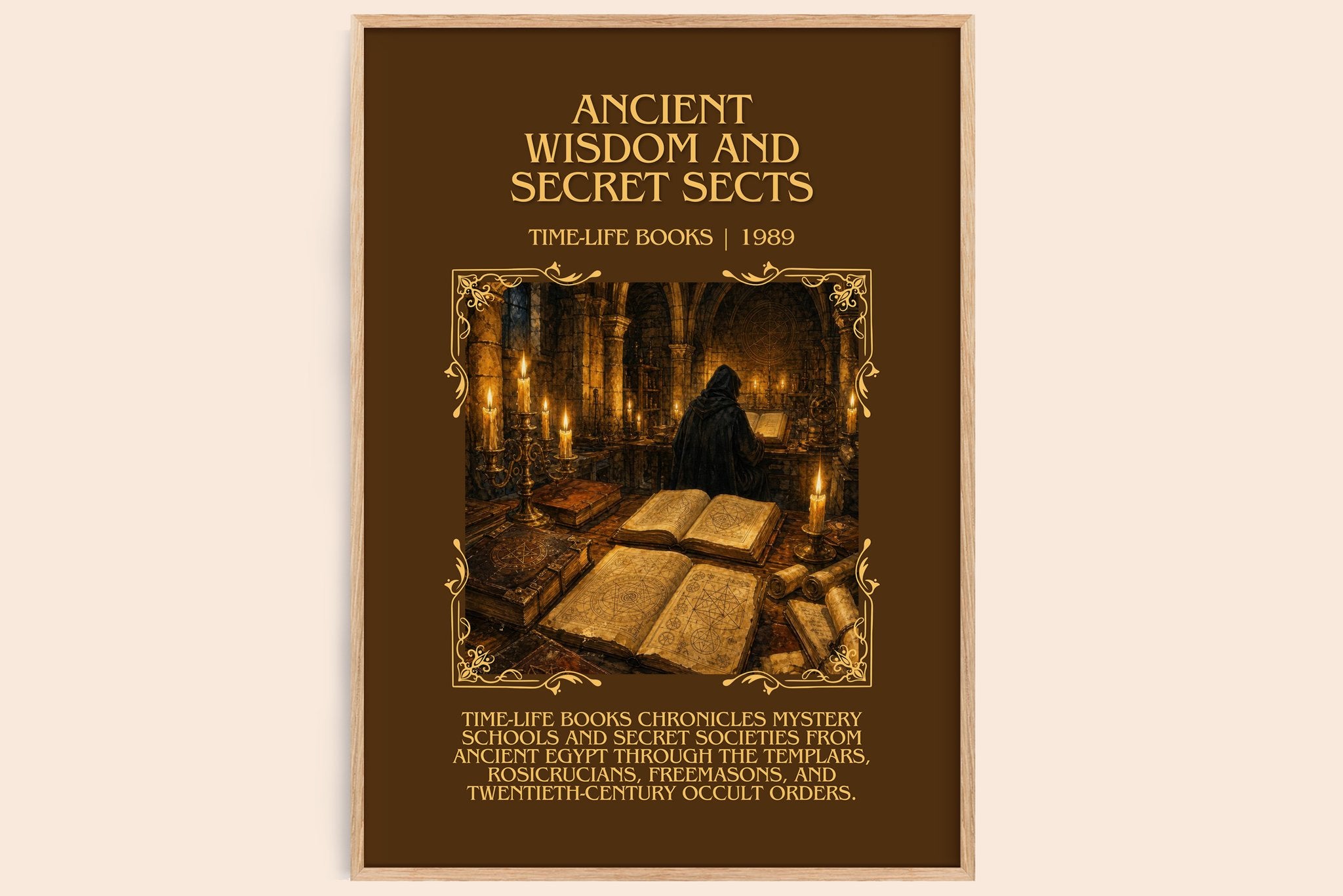 Ancient wisdom and secret sects Minimalist Book Poster by T. Books
