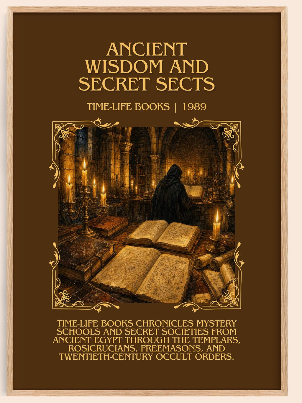 Ancient wisdom and secret sects Minimalist Book Poster by T. Books – book poster