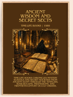 Ancient wisdom and secret sects Minimalist Book Poster by T. Books – book poster