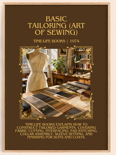 Basic Tailoring (Art of sewing) Minimalist Book Poster by T. Books – book poster