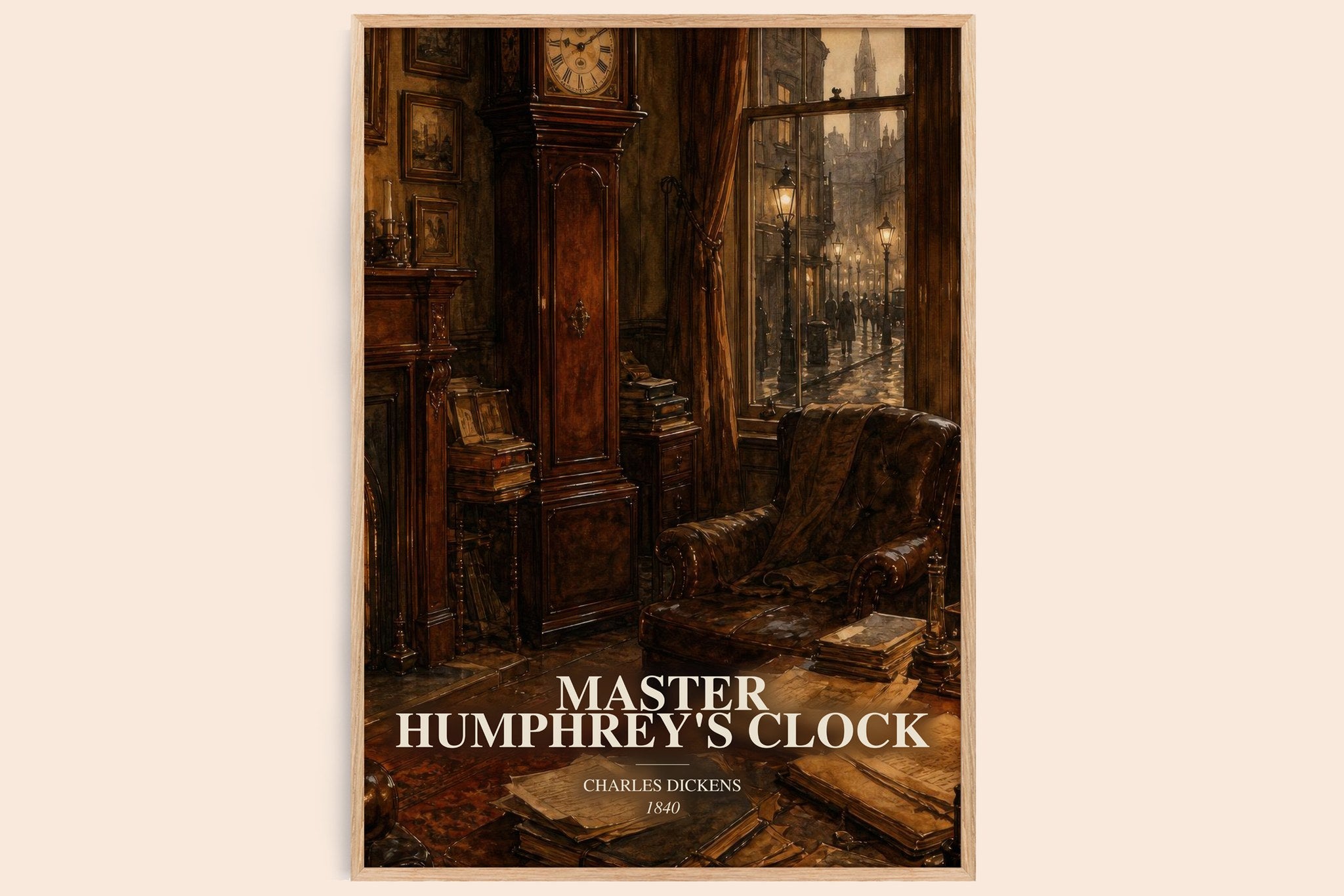 Master Humphrey's Clock Book Watercolour Illustration by C. Dickens