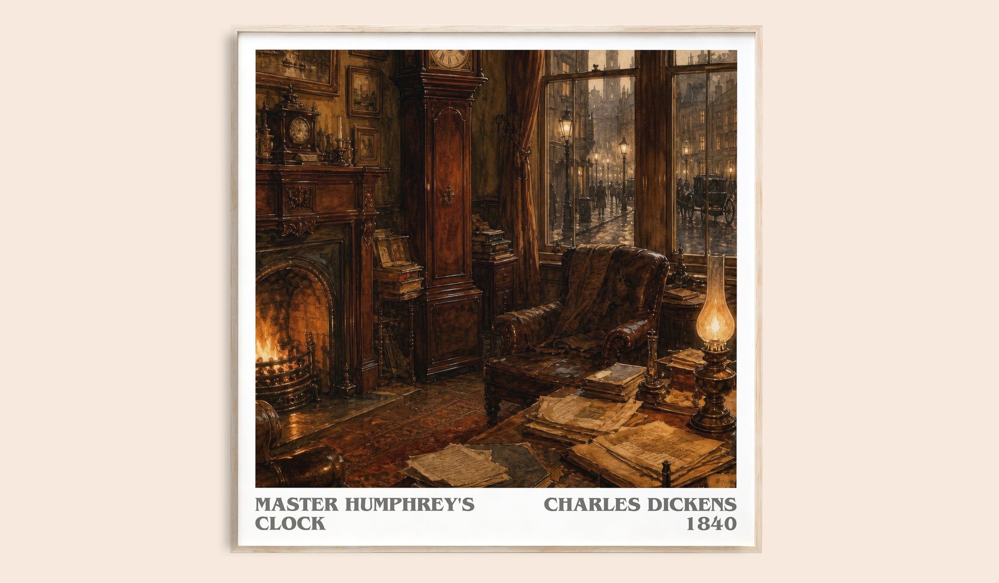 Master Humphrey'S Clock literary book poster by Charles Dickens – framed literary art print