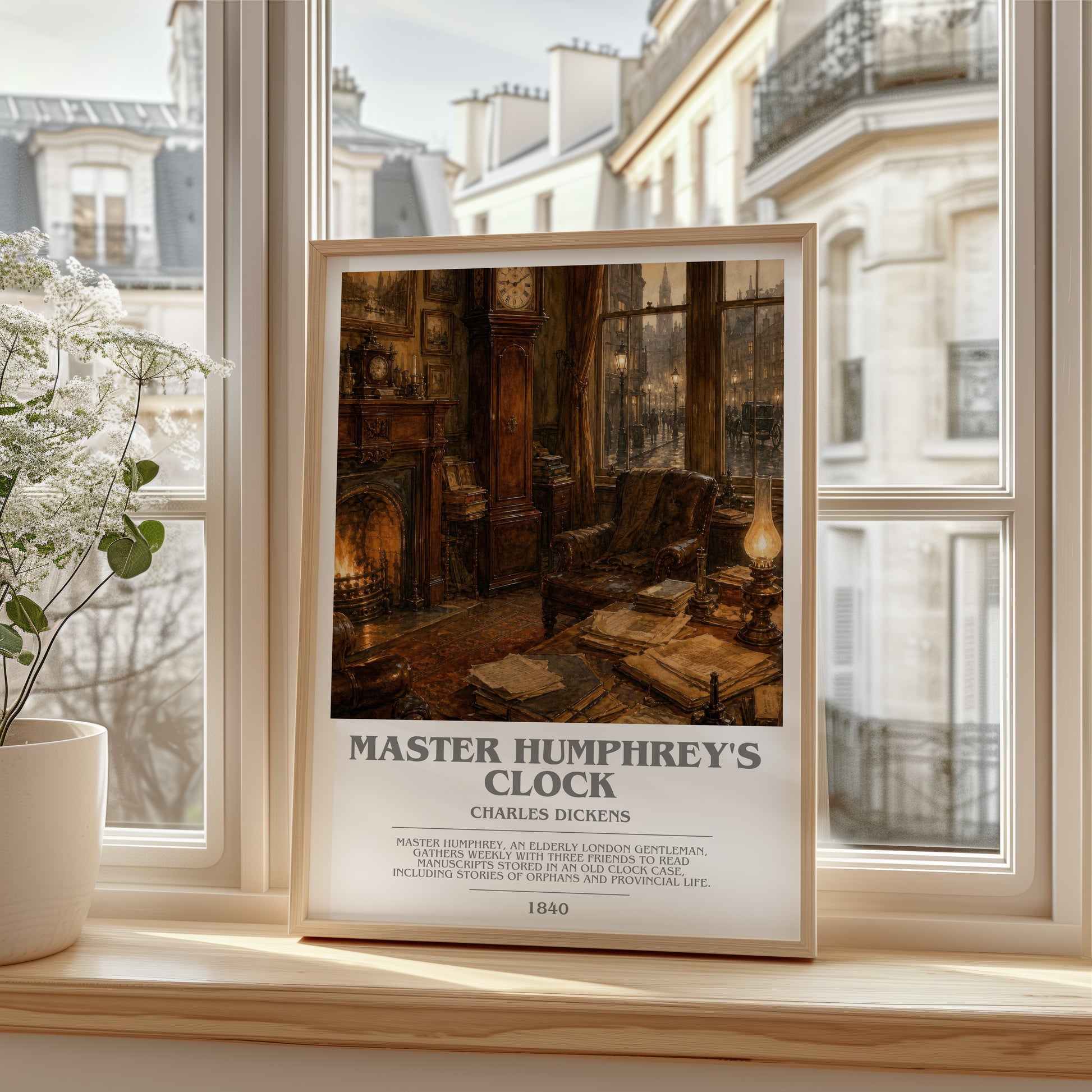 Master Humphrey'S Clock bookish poster colour and style options – Charles Dickens book art