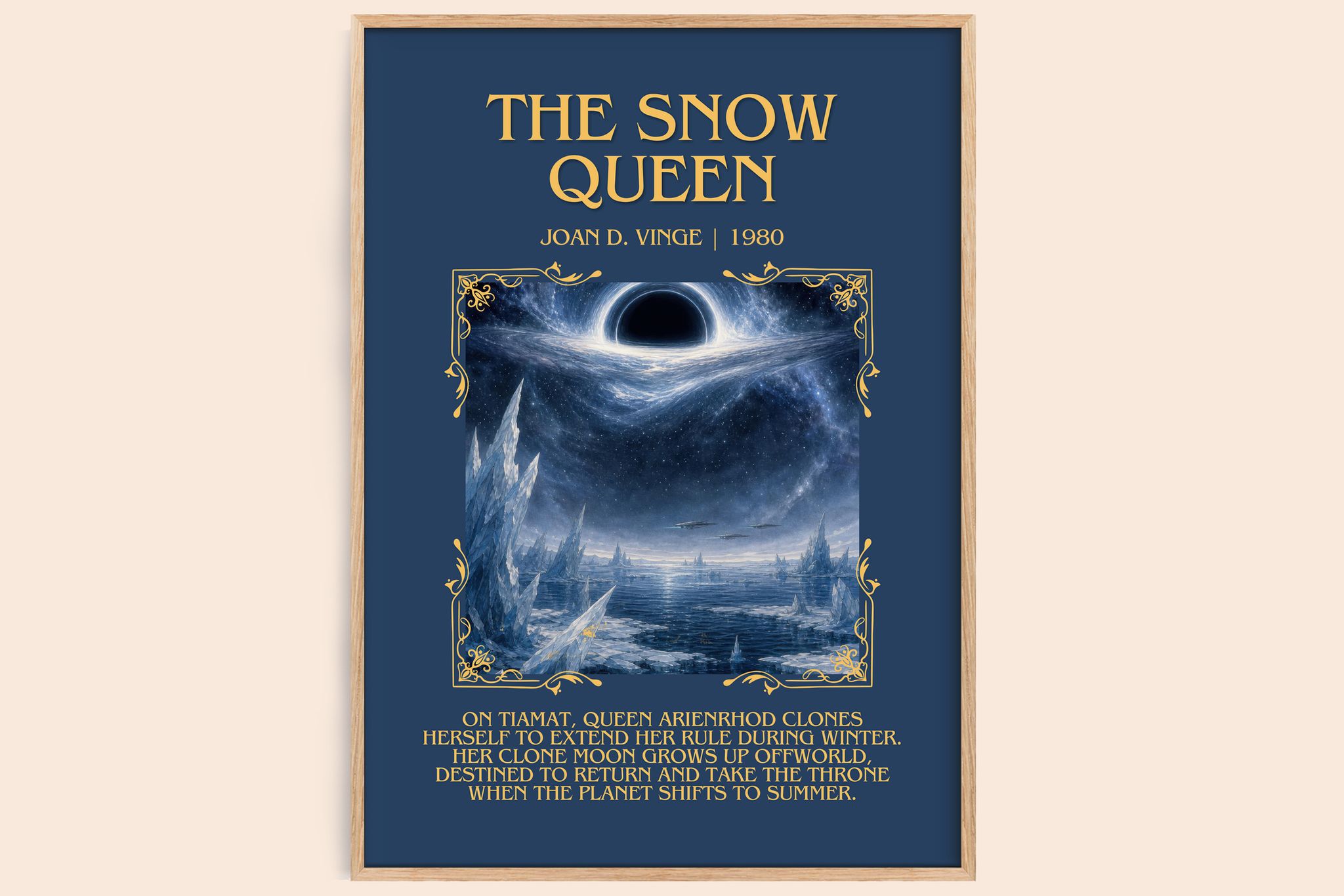 The Snow Queen Minimalist Book Poster by Joan D. Vinge