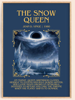 The Snow Queen Minimalist Book Poster by Joan D. Vinge – book poster