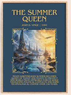 The Summer Queen Minimalist Book Poster by Joan D. Vinge – book poster