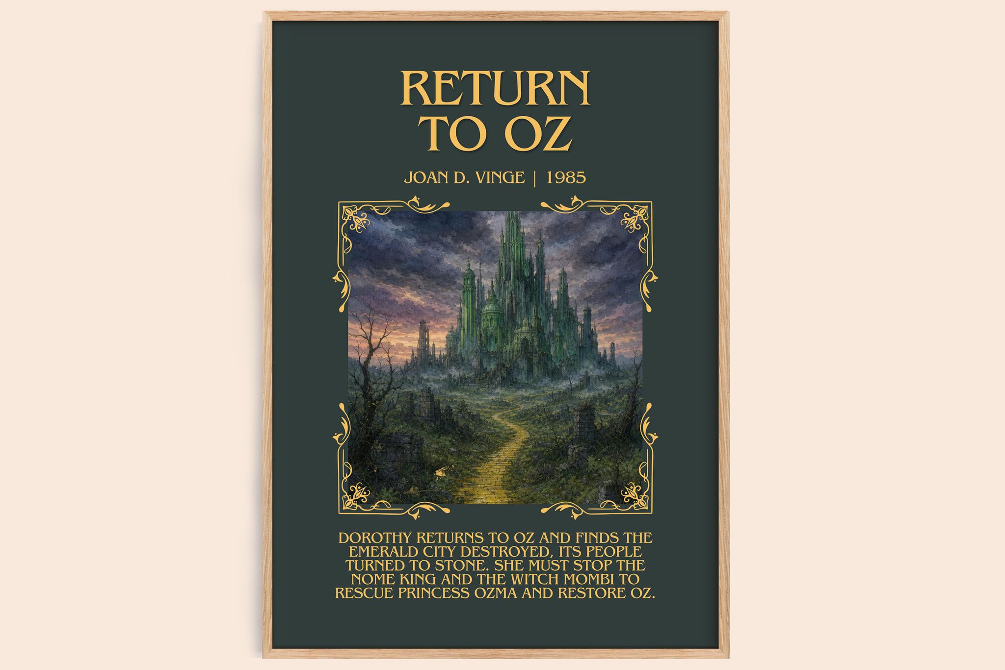 Return to Oz Minimalist Book Poster by Joan D. Vinge