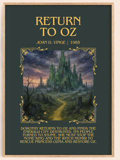 Return to Oz Minimalist Book Poster by Joan D. Vinge – book poster