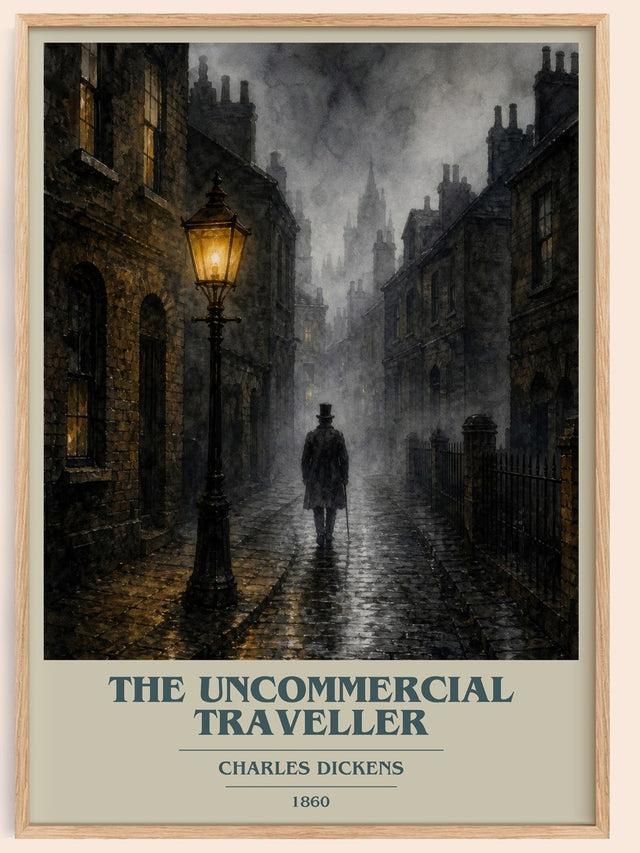 The Uncommercial Traveller Book Cover Poster by Charles Dickens