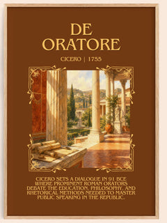 De oratore Minimalist Book Poster by Cicero – book poster
