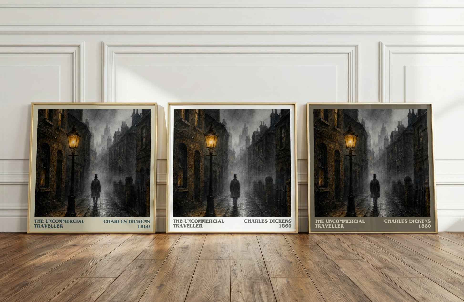 The Uncommercial Traveller literary art print colour and style options – Charles Dickens book art