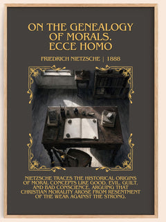 On the genealogy of morals.  Ecce Homo Minimalist Book Poster by Friedrich Nietzsche – book poster