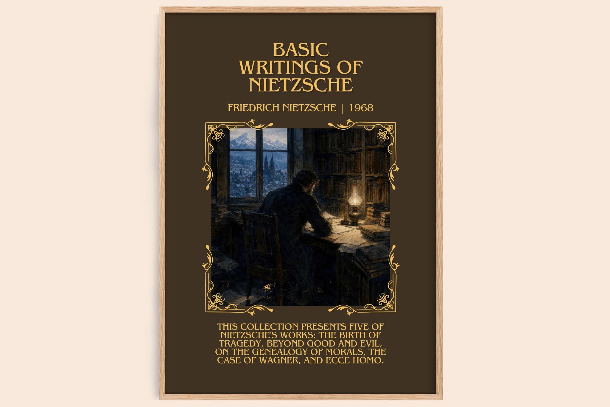 Basic writings of Nietzsche Minimalist Book Poster by F. Nietzsche