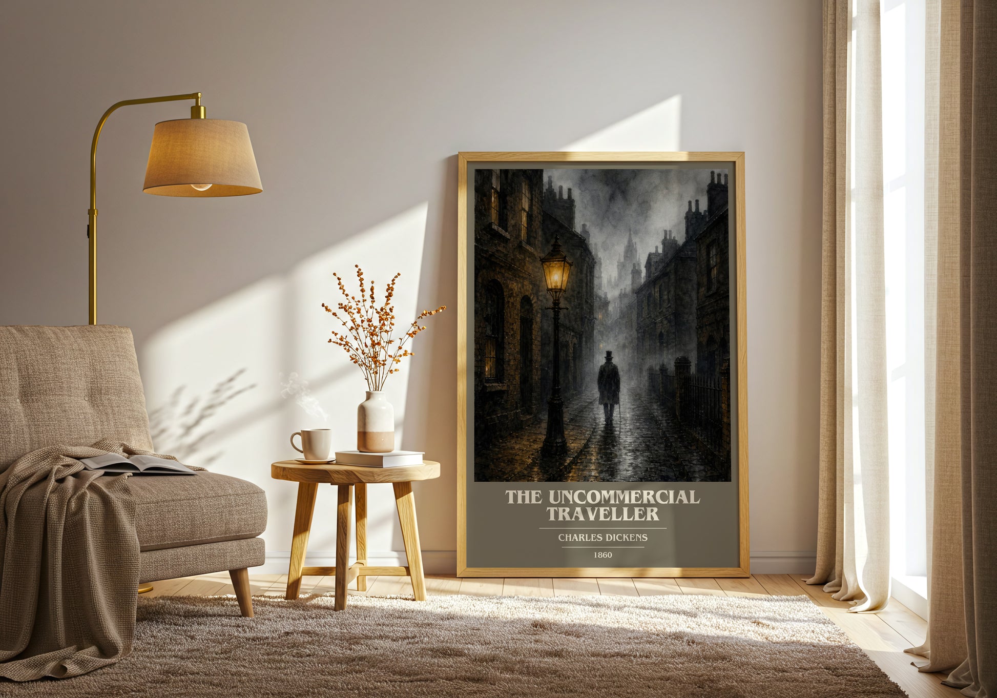 The Uncommercial Traveller book cover print on bookshelf – Charles Dickens fan gift