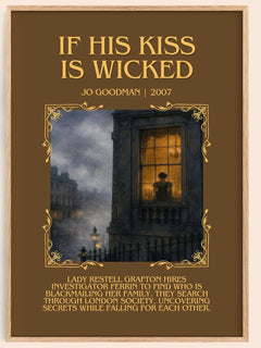 If his kiss is wicked Minimalist Book Poster by Jo Goodman – book poster