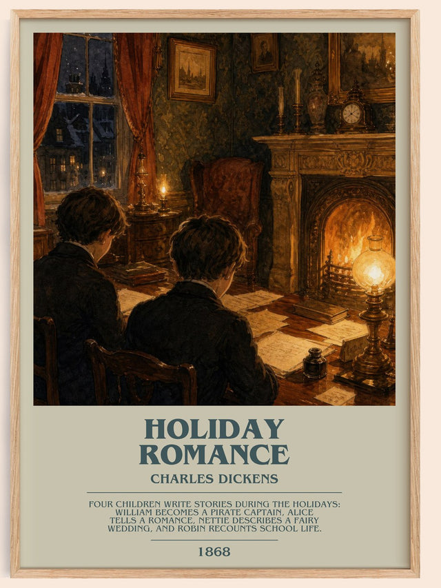 Holiday Romance Bookish Wall Art by Charles Dickens