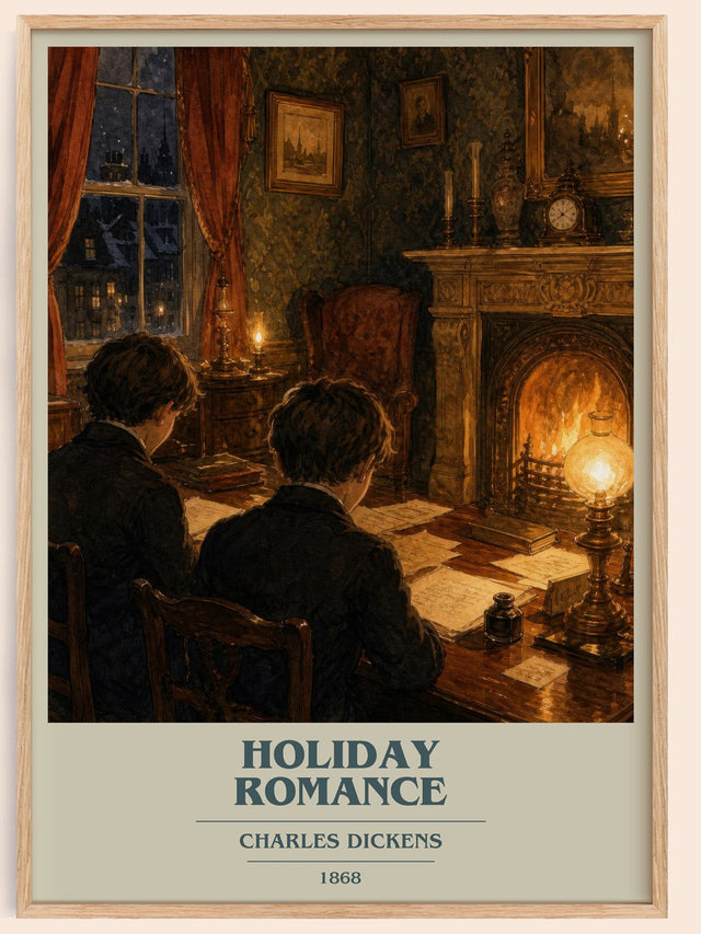 Holiday Romance Book Cover Poster by Charles Dickens
