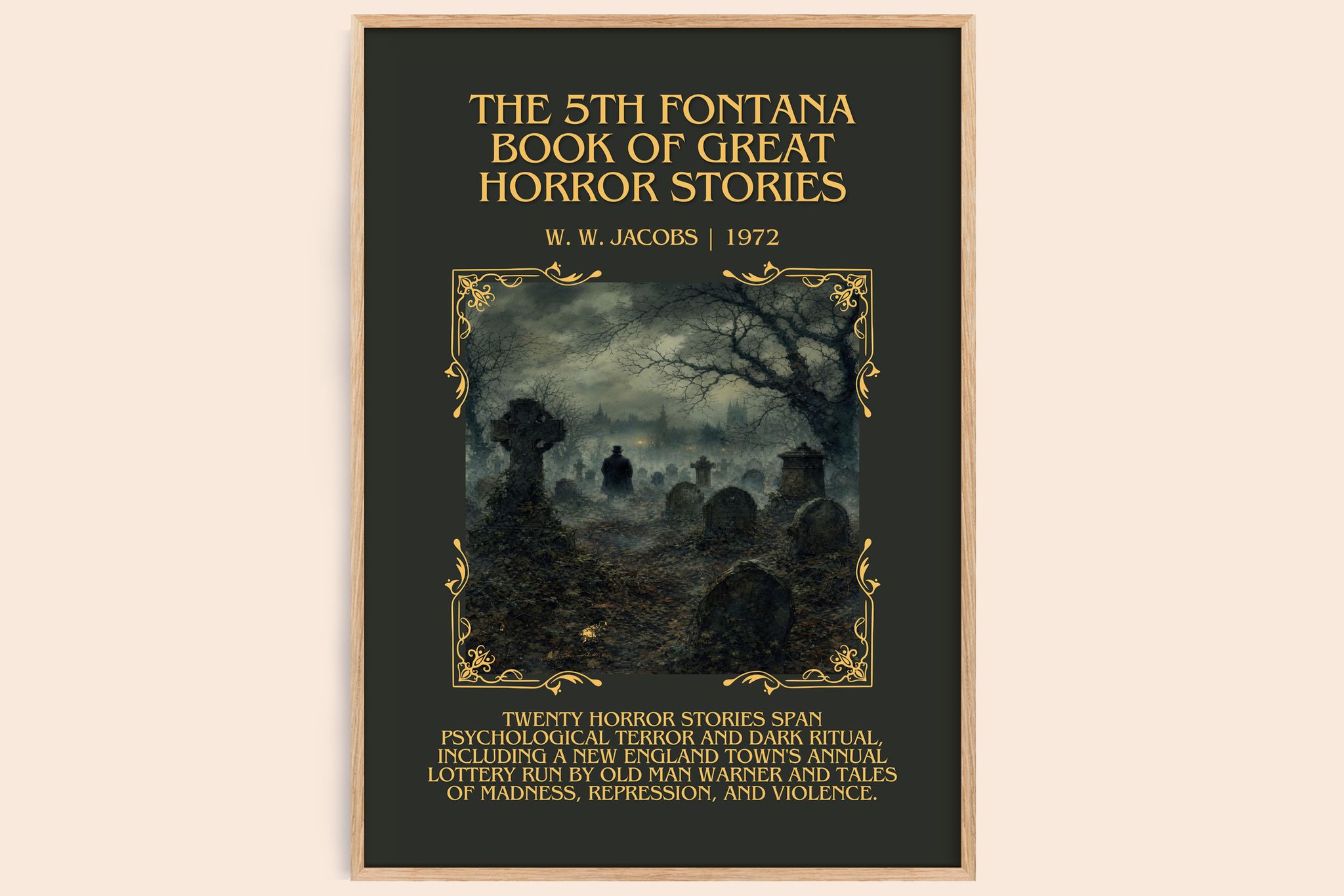 5th Fontana Book of Great Horror Stories Minimalist Book Poster by W. W. Jacobs