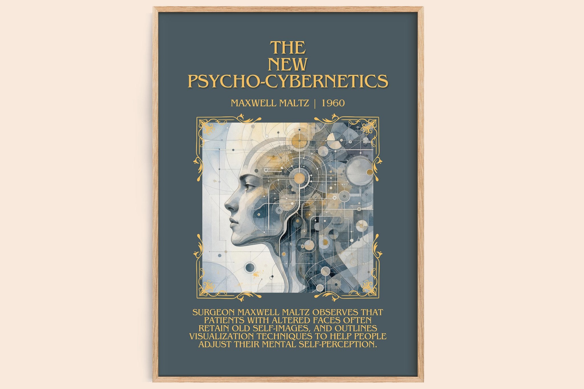 The New Psycho-Cybernetics Minimalist Book Poster by Maxwell Maltz